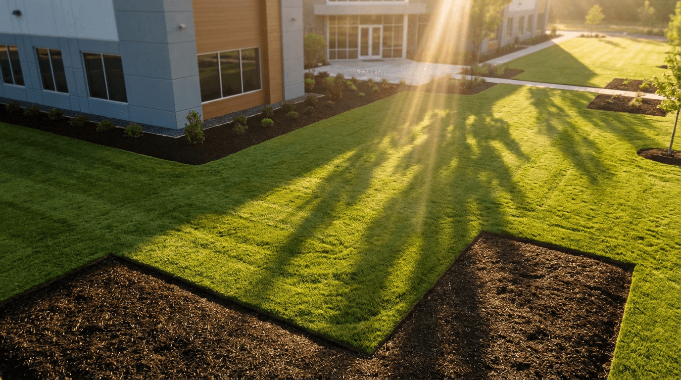 Monthly service visit to a Frisco residential yard